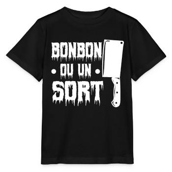 Des bonbons ou un sort !! - T-shirt bio MINI CREATOR Stanley/Stella Enfant - noir - Devant - Mikhail (115cm)
