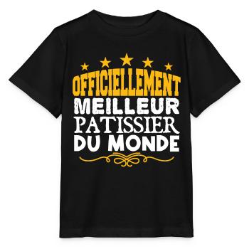 Patissier | meilleur Patissier | légende Patissier - T-shirt bio MINI CREATOR Stanley/Stella Enfant - noir - Devant - Mikhail (115cm)