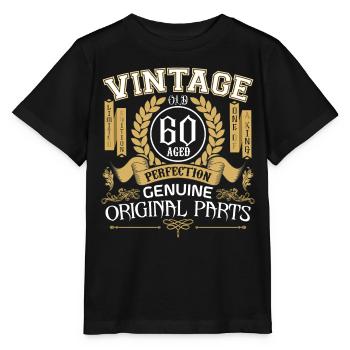 Vintage 60 years - birthday gift 60 years - Stanley/Stella MINI CREATOR Kids’ T-Shirt - black - Front - Mikhail (115cm)