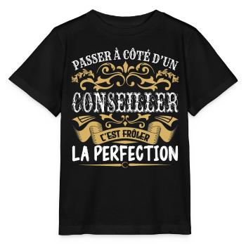 Le Meilleur Conseiller | Conseiller à la perfectio - T-shirt bio MINI CREATOR Stanley/Stella Enfant - noir - Devant - Mikhail (115cm)