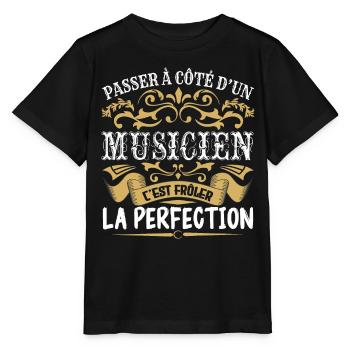 Le Meilleur Musicien | Musicien à la perfection - T-shirt bio MINI CREATOR Stanley/Stella Enfant - noir - Devant - Mikhail (115cm)