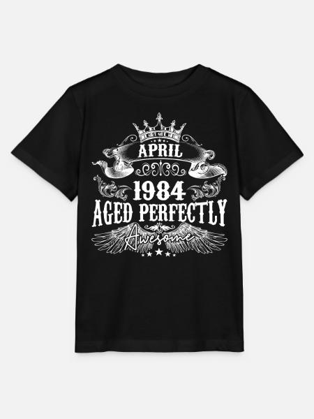 1984 | April 1984 birthday Aged Perfectly - T-shirt bio MINI CREATOR Stanley/Stella Enfant - noir