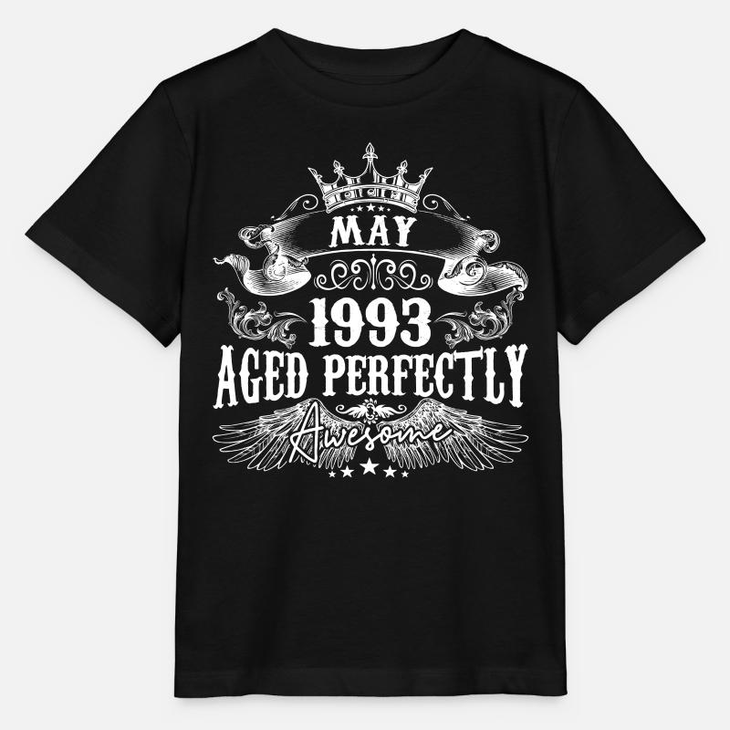 1993 | Mai 1993 Geburtstag Perfekt gealtert - Stanley/Stella Kinder T-Shirt MINI CREATOR  - Schwarz