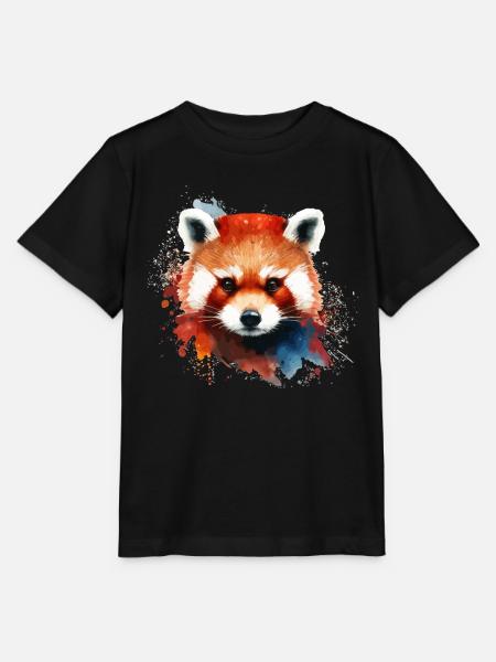 Süsser Roter Panda Für Rote Pandaliebhaber Bunt - Stanley/Stella T-shirt MINI CREATOR til børn - sort