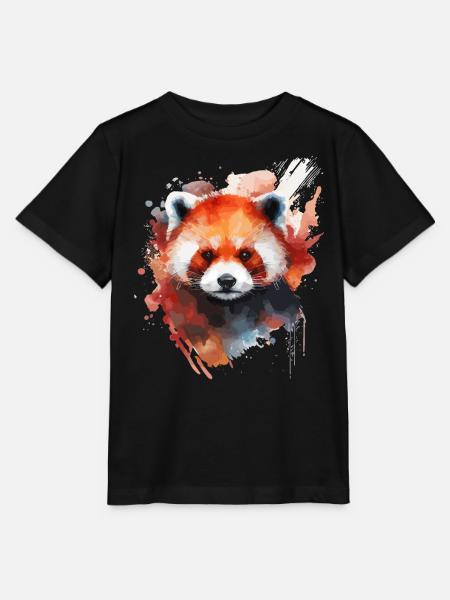 Süsser Roter Panda Für Rote Pandaliebhaber Bunt - Stanley/Stella T-shirt MINI CREATOR til børn - sort