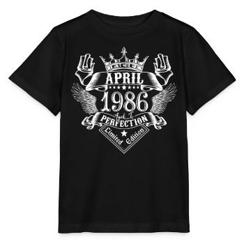 Avril 1986 | Avril 1986 anniversaire 1986 - T-shirt bio MINI CREATOR Stanley/Stella Enfant - noir - Devant - Mikhail (115cm)