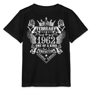 Février 1962 anniversaire Février 1962 Février - T-shirt bio MINI CREATOR Stanley/Stella Enfant - noir - Devant - Mikhail (115cm)