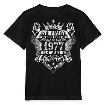 Février 1977 anniversaire Février 1977 Février - T-shirt bio MINI CREATOR Stanley/Stella Enfant - noir - Devant - Mikhail (115cm)