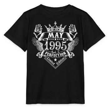 Mai 1995 | Mai 1995 Jahrestag 1995 - Stanley/Stella Kinder T-Shirt MINI CREATOR  - Schwarz - Vorne - Mikhail (115cm)