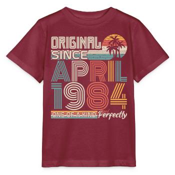 April 1984 Jubiläum April 1984 Geschenk 1984 - Stanley/Stella Kinder T-Shirt MINI CREATOR  - Burgunderrot - Vorne - Kain (125cm)