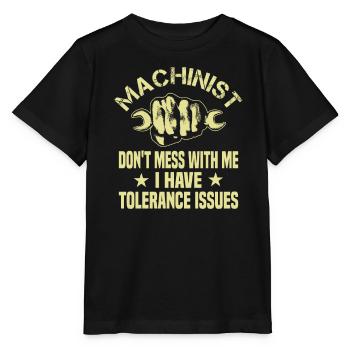 Problèmes de tolérance des mécaniciens du CNC - T-shirt bio MINI CREATOR Stanley/Stella Enfant - noir - Devant - Mikhail (115cm)