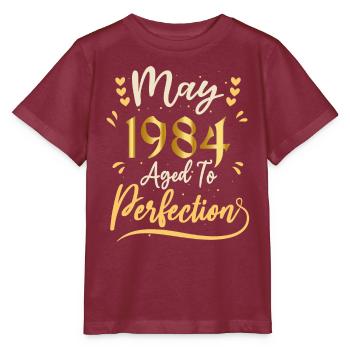Mai 1984 Mai-Jubiläum Mai 1984 - Stanley/Stella Kinder T-Shirt MINI CREATOR  - Burgunderrot - Vorne - Kain (125cm)