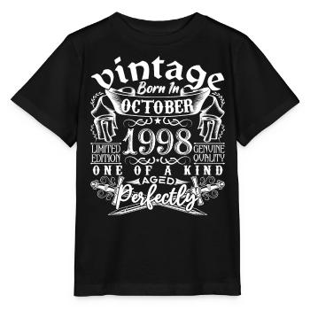 1998 Oktober 1998 Jubiläum Oktober 1998 - Stanley/Stella Kinder T-Shirt MINI CREATOR  - Schwarz - Vorne - Mikhail (115cm)