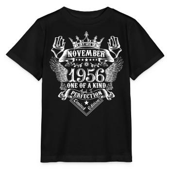 Novembre 1956 anniversaire Novembre 1956 Novembre - T-shirt bio MINI CREATOR Stanley/Stella Enfant - noir - Devant - Mikhail (115cm)