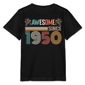 1950 anniversary since 1950 Vintage 1950 - Stanley/Stella MINI CREATOR Kids’ T-Shirt - black - Front - Mikhail (115cm)