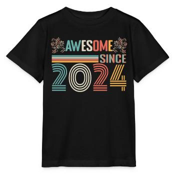 Anniversaire 2024 depuis 2024 Millésime 2024 - T-shirt bio MINI CREATOR Stanley/Stella Enfant - noir - Devant - Mikhail (115cm)
