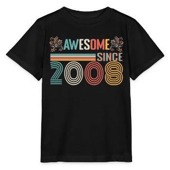 2008 Jubiläum seit 2008 Jahrgang 2008 - Stanley/Stella Kinder T-Shirt MINI CREATOR  - Schwarz - Vorne - Mikhail (115cm)