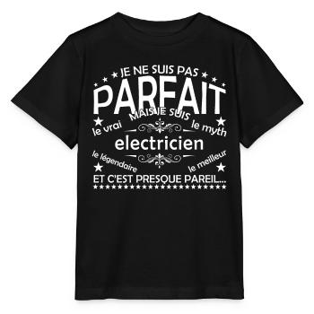 Electrician, the only Electrician, the real Electrician - Stanley/Stella MINI CREATOR Kids’ T-Shirt - black - Front - Mikhail (115cm)