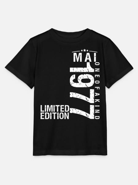Mai 1977 Mai anniversaire Mai 1977 - T-shirt bio MINI CREATOR Stanley/Stella Enfant - noir