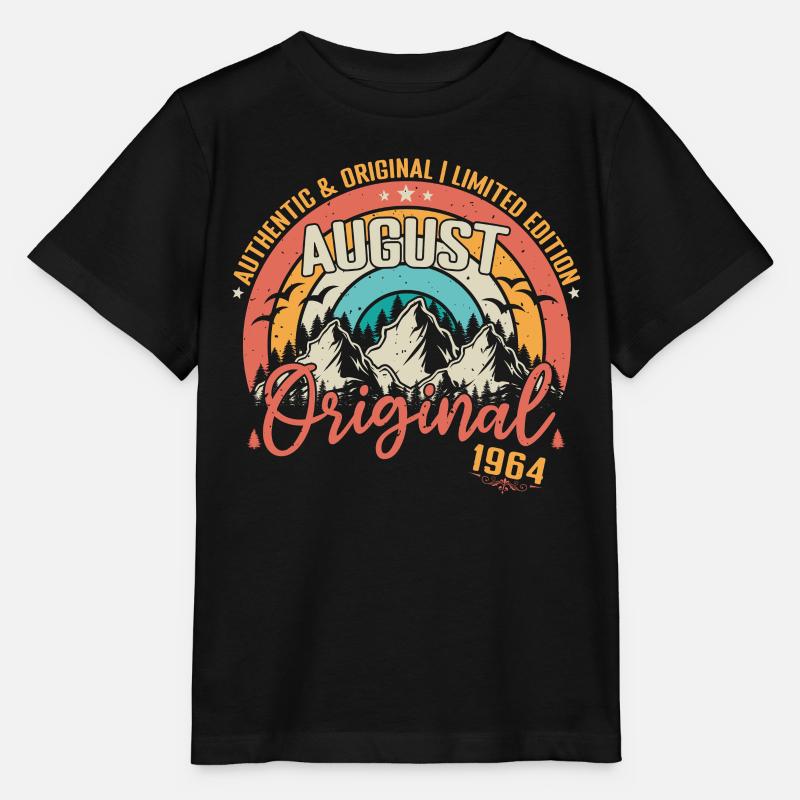 August 1964 August Geburtstag 1964 August - Stanley/Stella Kinder T-Shirt MINI CREATOR  - Schwarz