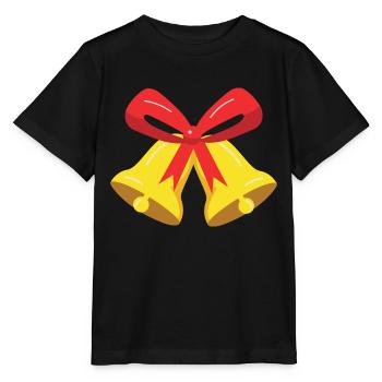 Cloche de Noël - T-shirt bio MINI CREATOR Stanley/Stella Enfant - noir - Devant - Mikhail (115cm)