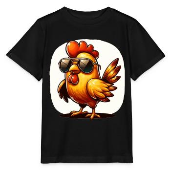 Lustiges Huhn Huhn Lustiges Bild - Stanley/Stella Kinder T-Shirt MINI CREATOR  - Schwarz - Vorne - Mikhail (115cm)