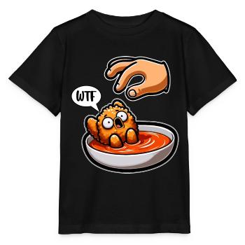 Lustiges gebratenes Huhn Hühnchen Flügel Hühnchen Geschenk - Stanley/Stella Kinder T-Shirt MINI CREATOR  - Schwarz - Vorne - Mikhail (115cm)