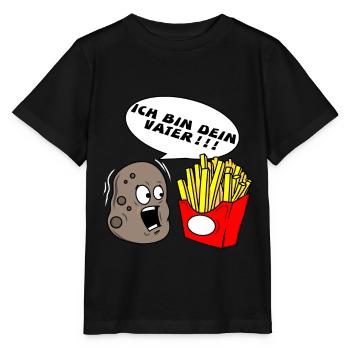 Star Kartoffel Pommes Frites Wars Vater Geschenk - Stanley/Stella Kinder T-Shirt MINI CREATOR  - Schwarz - Vorne - Mikhail (115cm)