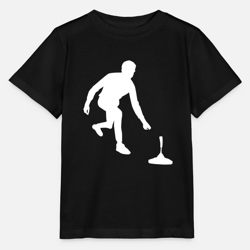 Stockschießen Eisstockschießen Eisstock Silhouette - Stanley/Stella Kinder T-Shirt MINI CREATOR  - Schwarz