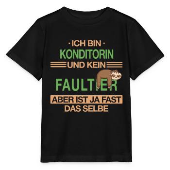 Konditorin Konditorei Kuchen Torte Beruf Spruch - Stanley/Stella Kinder T-Shirt MINI CREATOR  - Schwarz - Vorne - Mikhail (115cm)