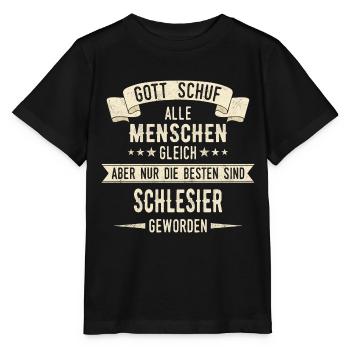 Schlesien Schlesier Deutschland Polen Spruch - Stanley/Stella Kinder T-Shirt MINI CREATOR  - Schwarz - Vorne - Mikhail (115cm)