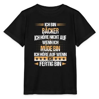 Bäcker Bäckerin Bäckerei Beruf Spruch - Stanley/Stella Kinder T-Shirt MINI CREATOR  - Schwarz - Vorne - Mikhail (115cm)