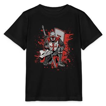 Kreuzritter Tempelritter Deus Vult Ritter Templer - Stanley/Stella Kinder T-Shirt MINI CREATOR  - Schwarz - Vorne - Mikhail (115cm)