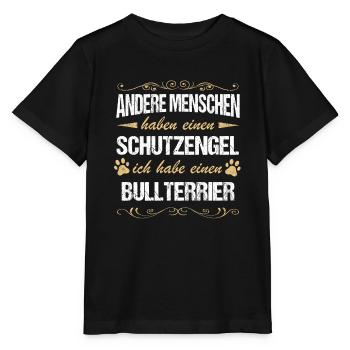 Bullterrier Hund Hundehalter - Stanley/Stella Kinder T-Shirt MINI CREATOR  - Schwarz - Vorne - Mikhail (115cm)