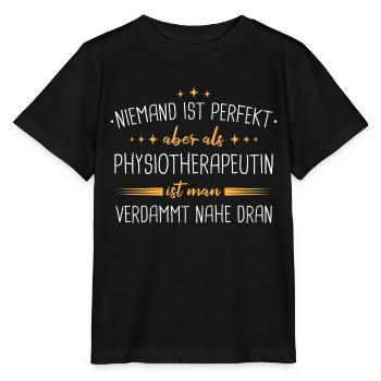 Physiotherapeut Physio Praxis Physiotherapie - Stanley/Stella Kinder T-Shirt MINI CREATOR  - Schwarz - Vorne - Mikhail (115cm)