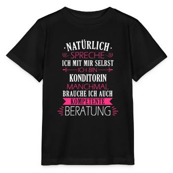 Konditorin Konditorei Kuchen Torte Beruf Spruch - Stanley/Stella Kinder T-Shirt MINI CREATOR  - Schwarz - Vorne - Mikhail (115cm)