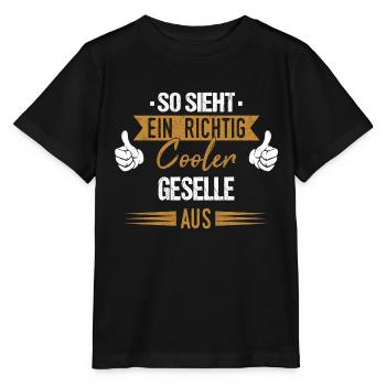 Geselle Gesellenprüfung Gesellen Beruf Spruch - Stanley/Stella Kinder T-Shirt MINI CREATOR  - Schwarz - Vorne - Mikhail (115cm)