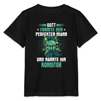Konditor Konditorei Kuchen Torte Beruf Spruch - Stanley/Stella Kinder T-Shirt MINI CREATOR  - Schwarz - Vorne - Mikhail (115cm)