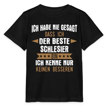 Schlesien Schlesier Deutschland Polen Spruch - Stanley/Stella Kinder T-Shirt MINI CREATOR  - Schwarz - Vorne - Mikhail (115cm)