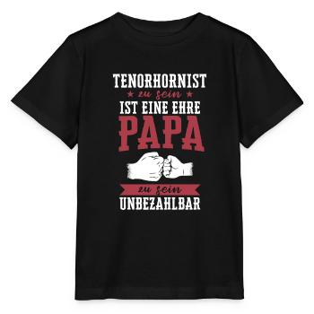 Tenorhorn Blasinstrument Tenorhornist Spruch - Stanley/Stella Kinder T-Shirt MINI CREATOR  - Schwarz - Vorne - Mikhail (115cm)