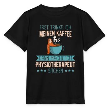 Physiotherapeut Physio Praxis Physiotherapie - Stanley/Stella Kinder T-Shirt MINI CREATOR  - Schwarz - Vorne - Mikhail (115cm)
