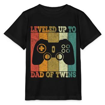 Future Dad of Twins Pregnancy Announcement 2021 - Stanley/Stella Kinder T-Shirt MINI CREATOR  - Schwarz - Vorne - Mikhail (115cm)