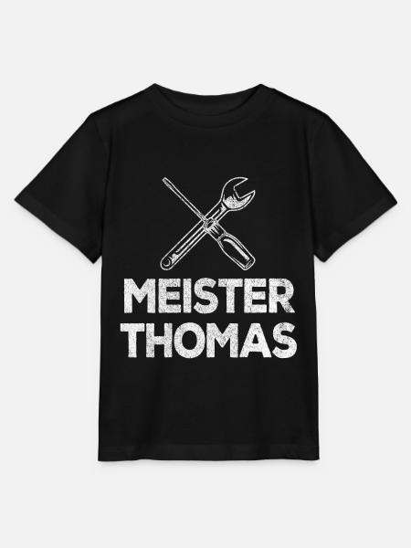 Meister Thomas Auto KFZ-Mechaniker Handwerker - Stanley/Stella Kinder T-Shirt MINI CREATOR  - Schwarz