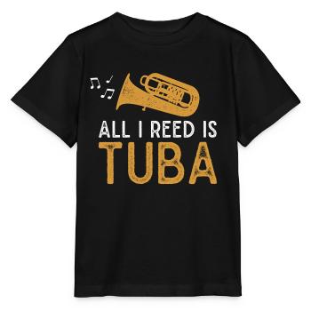 Tuba Tuba Brass Instrument Music Brass Band - Stanley/Stella MINI CREATOR Kids’ T-Shirt - black - Front - Mikhail (115cm)