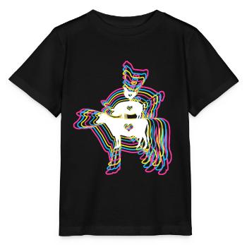Vegan vegan vegan glitch - T-shirt bio MINI CREATOR Stanley/Stella Enfant - noir - Devant - Mikhail (115cm)