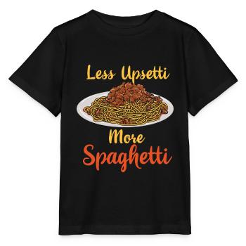 Verärgert Mehr Spaghetti Pastaliebhaber - Stanley/Stella Kinder T-Shirt MINI CREATOR  - Schwarz - Vorne - Mikhail (115cm)