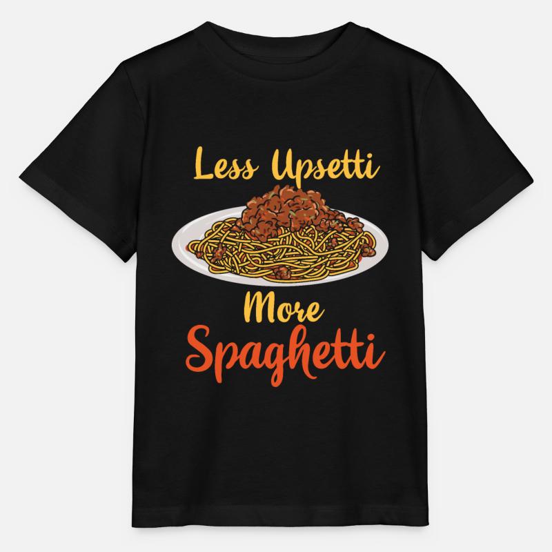 Plus de spaghettis amateurs de pâtes - T-shirt bio MINI CREATOR Stanley/Stella Enfant - noir