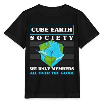 Funny Cube Earth Society Gift membres partout dans le - T-shirt bio MINI CREATOR Stanley/Stella Enfant - noir - Devant - Mikhail (115cm)