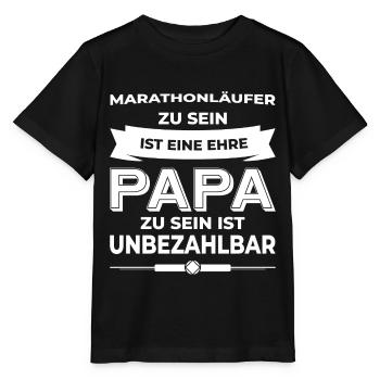 Marathonläufer Papa - Stanley/Stella Kinder T-Shirt MINI CREATOR  - Schwarz - Vorne - Mikhail (115cm)