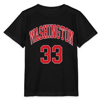 Washington 33 - Stanley/Stella Kinder T-Shirt MINI CREATOR  - Schwarz - Vorne - Mikhail (115cm)